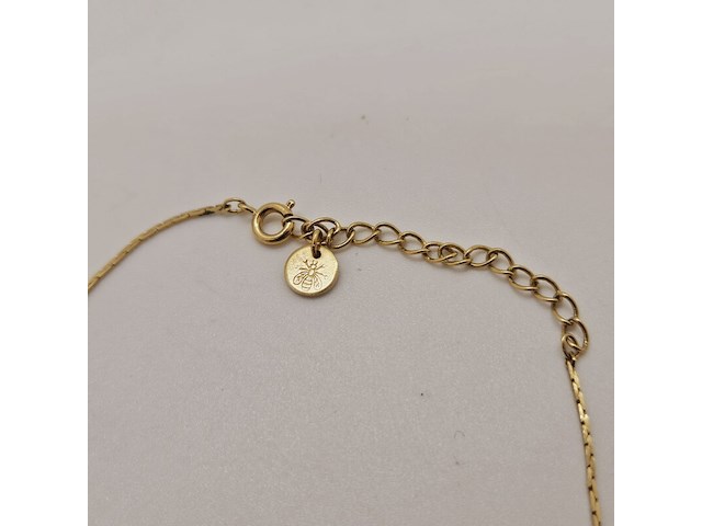 Pierre balmain goldplated pendant collier met parel en steentjes - afbeelding 5 van  5