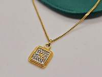 Pierre balmain goldplated pendant collier met steentjes - afbeelding 1 van  5