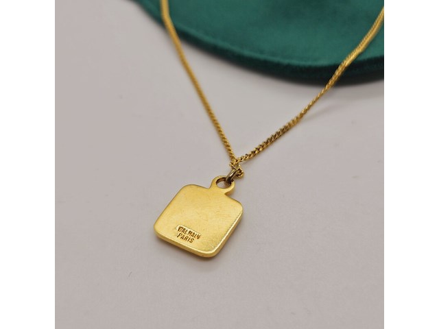Pierre balmain goldplated pendant collier met steentjes - afbeelding 3 van  5