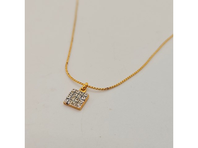 Pierre balmain goldplated pendant collier met steentjes - afbeelding 1 van  8