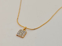 Pierre balmain goldplated pendant collier met steentjes - afbeelding 1 van  8
