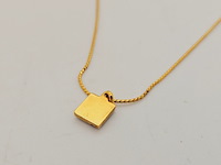 Pierre balmain goldplated pendant collier met steentjes - afbeelding 4 van  8