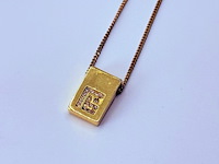 Pierre balmain goldplated pendant collier met steentjes - afbeelding 1 van  7