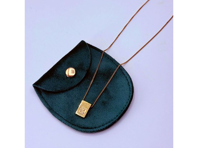 Pierre balmain goldplated pendant collier met steentjes - afbeelding 2 van  7