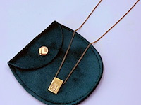 Pierre balmain goldplated pendant collier met steentjes - afbeelding 2 van  7