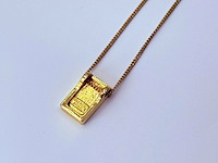 Pierre balmain goldplated pendant collier met steentjes - afbeelding 3 van  7