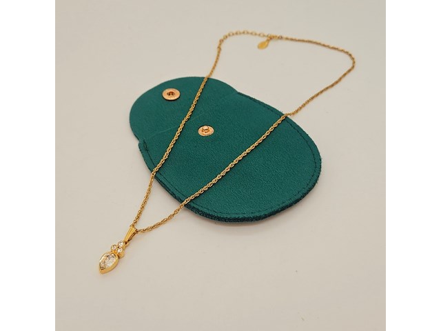 Pierre balmain goldplated pendant collier met zirkonia diamanten - afbeelding 3 van  6