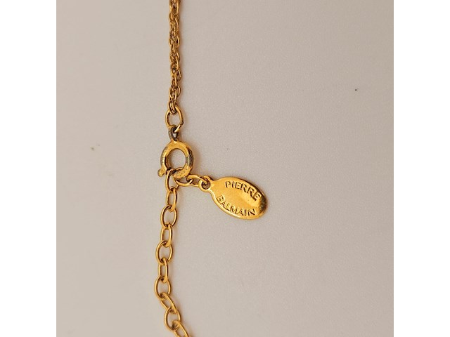 Pierre balmain goldplated pendant collier met zirkonia diamanten - afbeelding 6 van  6