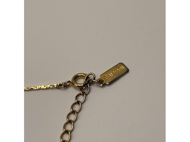 Pierre balmain goldplated pendant collier met zirkonia diamanten - afbeelding 5 van  5