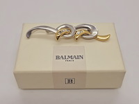 Pierre balmain goldplated two tone broche met steentjes - afbeelding 1 van  5