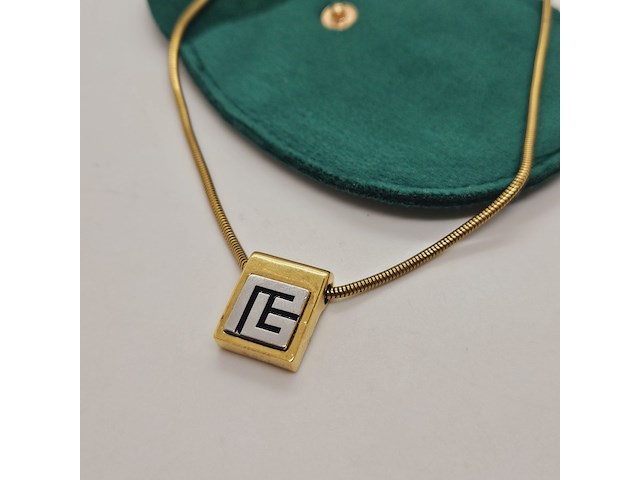 Pierre balmain goldplated two tone pendant collier - afbeelding 2 van  5