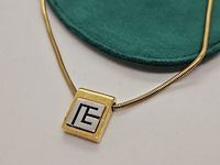 Pierre balmain goldplated two tone pendant collier - afbeelding 2 van  5