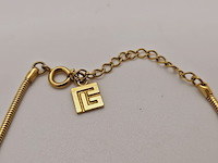 Pierre balmain goldplated two tone pendant collier - afbeelding 5 van  5