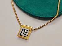 Pierre balmain goldplated two tone pendant collier - afbeelding 1 van  5