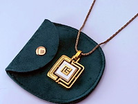 Pierre balmain two tone goldplated pendant collier - afbeelding 1 van  8