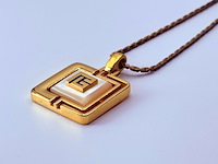 Pierre balmain two tone goldplated pendant collier - afbeelding 4 van  8