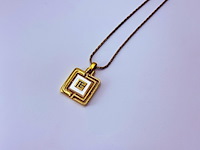 Pierre balmain two tone goldplated pendant collier - afbeelding 5 van  8
