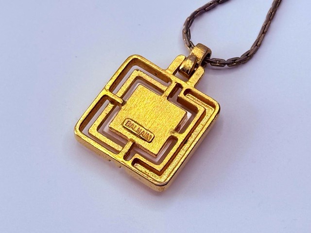 Pierre balmain two tone goldplated pendant collier - afbeelding 6 van  8