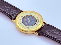 Pierre cardin goldplated dresswatch met abelone/parelmoer wijzerplaat - afbeelding 2 van  6