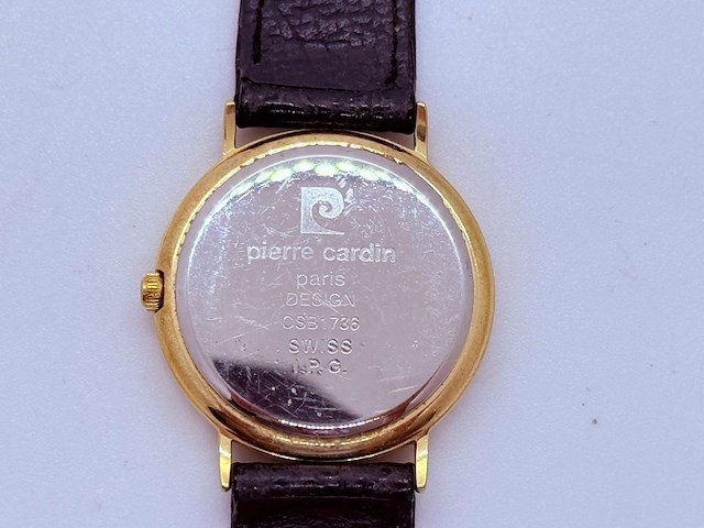 Pierre cardin goldplated dresswatch met abelone/parelmoer wijzerplaat - afbeelding 6 van  6