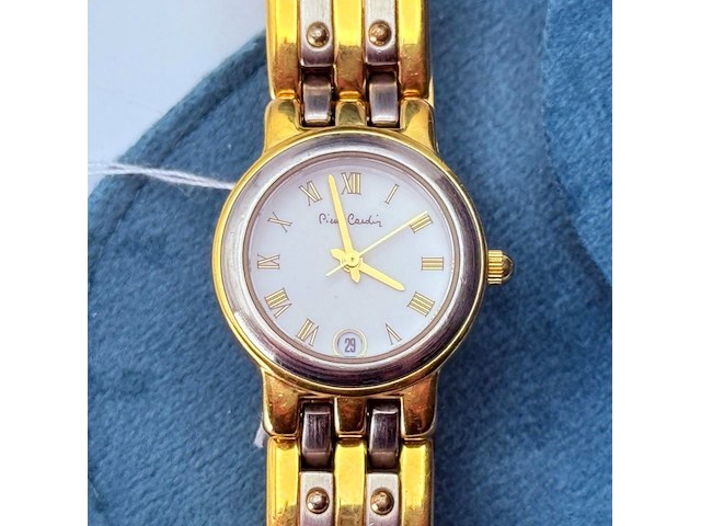 Pierre cardin goldplated two-tone dameshorloge - gold/silver - afbeelding 1 van  6