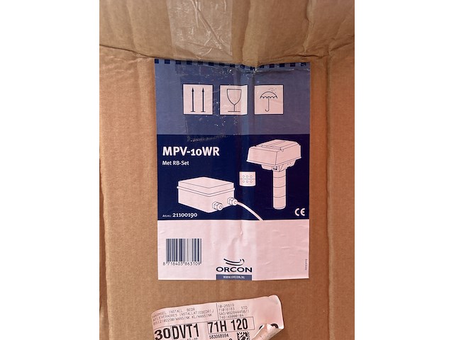 Pijpdakventilator 420 m³/h + rft bediening orcon, mpv-10wrb - afbeelding 2 van  3