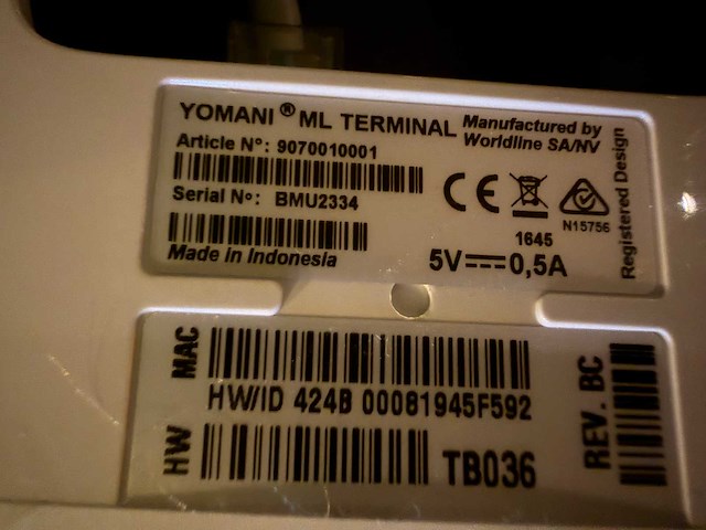 Pin terminal met bonnenprinter - afbeelding 2 van  3