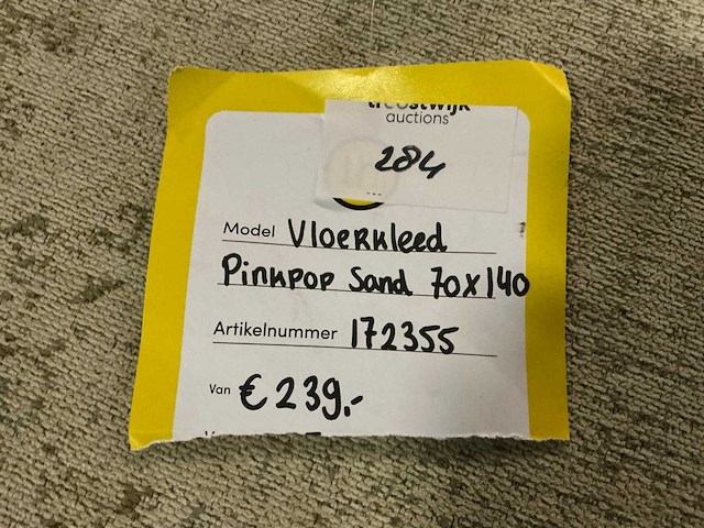 Pinkpop sand vloerkleed 70x140cm - afbeelding 4 van  4