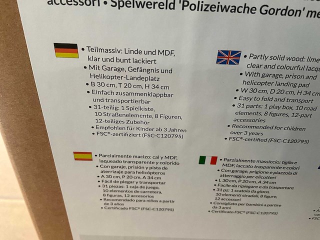 Pinolino - houten politie bureau - gordon - afbeelding 5 van  17