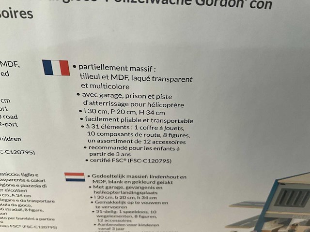 Pinolino - houten politie bureau - gordon - afbeelding 2 van  17