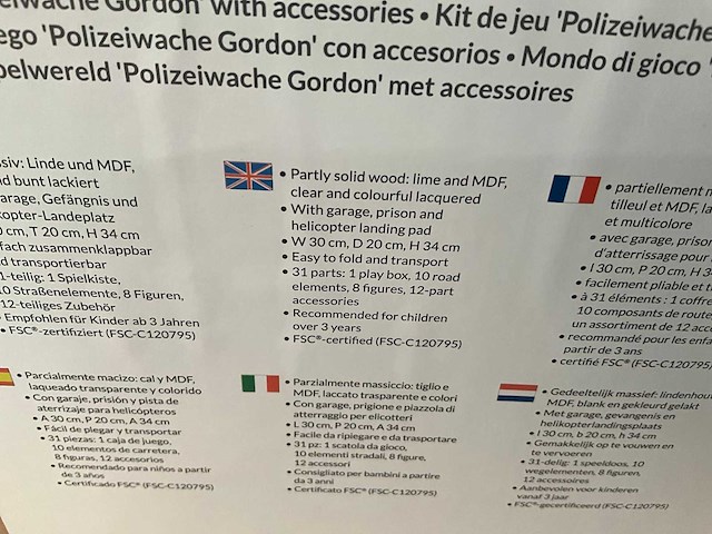 Pinolino - houten politie bureau - gordon - afbeelding 3 van  12