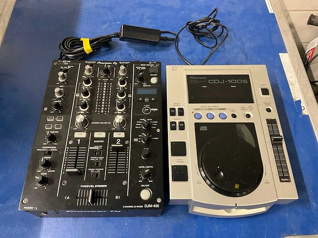 Pioneer cdj-100s/djm-450 dj gear (2x) - afbeelding 1 van  3