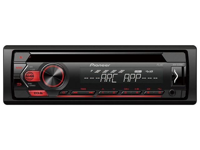 Pioneer deh-s120ub cd/mp3-autoradio rood met usb / aux-in - afbeelding 1 van  3