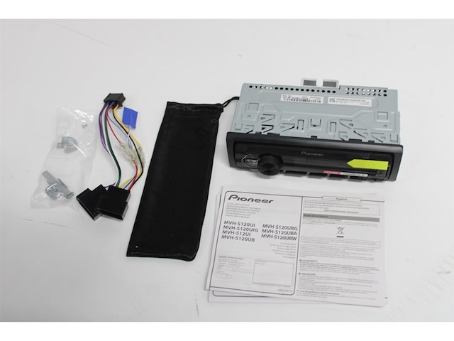 Pioneer mvh s120uba autoradio enkel din zwart/amber - afbeelding 2 van  3