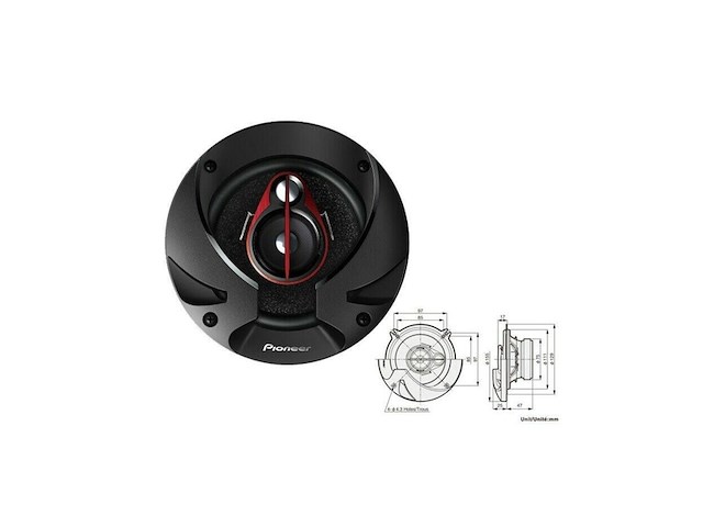 Pioneer tsr1350s 13cm 3weg coaxiale luidsprekers 250w zwart - afbeelding 4 van  6