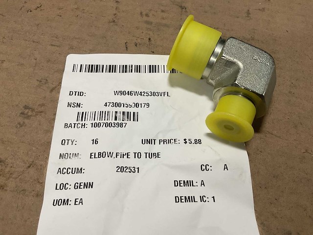 Pipe to tube elbow (16x) - afbeelding 3 van  4