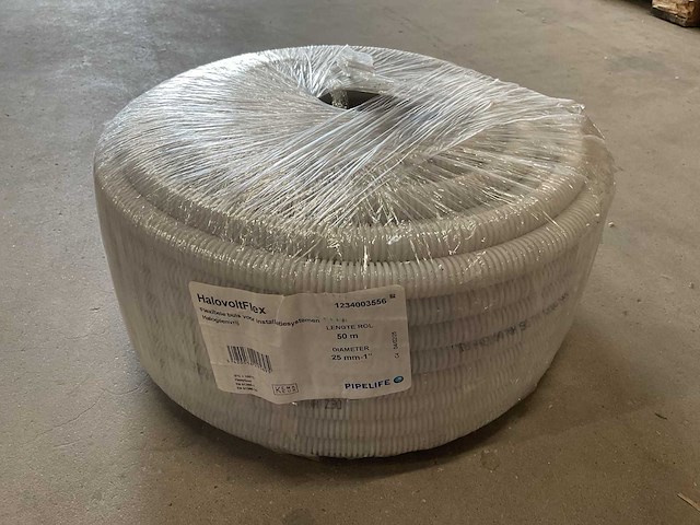 Pipelife halovoltflex 25mm rol á 100m flexibele ribbelbuis - afbeelding 1 van  1