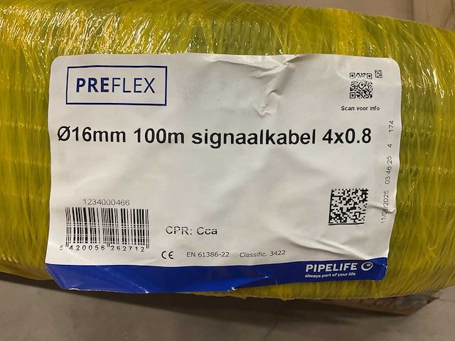 Pipelife signaalkabel 4x0.8 preflex 16mm rol á 100m voorbedraade flexibele buis - afbeelding 2 van  2