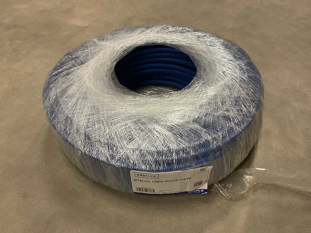 Pipelife u/utp cat6 preflex 16mm rol á 100m voorbedraade flexibele buis - afbeelding 1 van  2