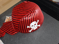 Piraten cap rood 1x in ds 8 - afbeelding 1 van  3