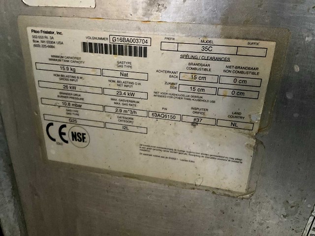 Pitco 35 c gasfriteuse - afbeelding 2 van  10