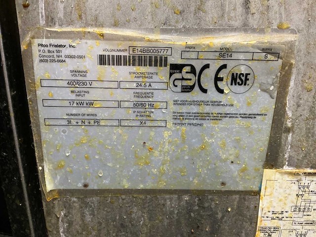 Pitco se14 se14 friteuse - afbeelding 5 van  5