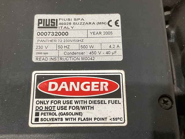 Piusi - 000732000 - brandstof pomp 220v - afbeelding 7 van  8