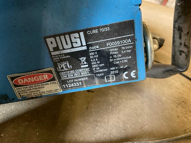 Piusi cube 70/33 dieselpomp - afbeelding 5 van  5