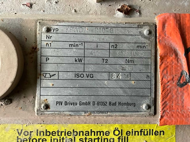 Piv kpwd25-r10-g11-400 tandwiel reductiekast - afbeelding 5 van  5