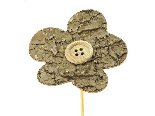 Pk flower button pick natural h50 (4000x) - afbeelding 1 van  1