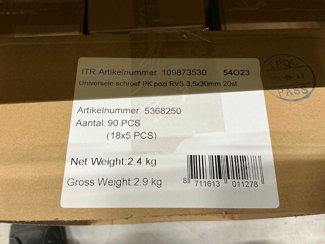 Pk pozi 3,5x30mm universele schroef (630x) - afbeelding 2 van  3