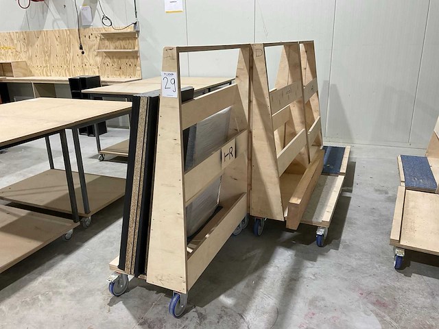 Plaat-magazijnwagen (5x) - afbeelding 1 van  4