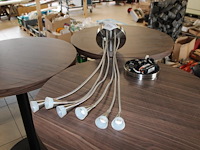 Plafond lamp met zes licht punten, lengte armen 64 cm. - afbeelding 1 van  2