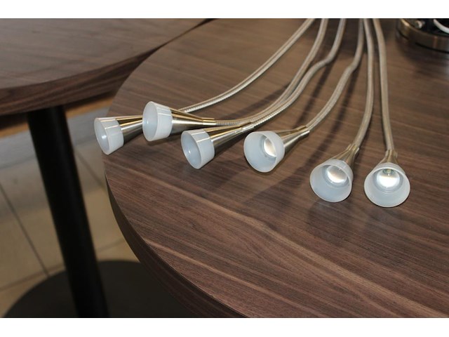 Plafond lamp met zes licht punten, lengte armen 64 cm. - afbeelding 2 van  2